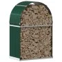 Grüner Holzhalter aus verzinktem Stahl, 80 x 45 x 120 cm von , Brennholztaschen und -halter - Ref: Foro24-364539, Preis: 47,1...
