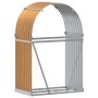 Leñero de acero galvanizado marrón claro 80x45x120 cm