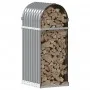 Light gray galvanized steel firewood rack 40x45x100 cm by , Firewood bags and holders - Ref: Foro24-364547, Price: 41,61 €, D...