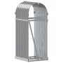 Light gray galvanized steel firewood rack 40x45x100 cm by , Firewood bags and holders - Ref: Foro24-364547, Price: 41,61 €, D...