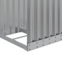 Leñero de acero galvanizado gris claro 40x45x100 cm
