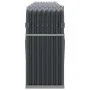 Anthrazitgrauer Holzhalter aus verzinktem Stahl, 300 x 45 x 100 cm von , Brennholztaschen und -halter - Ref: Foro24-364566, P...
