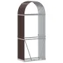 Brown galvanized steel log holder 80x45x190 cm by , Firewood bags and holders - Ref: Foro24-364570, Price: 59,13 €, Discount: %