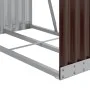 Brown galvanized steel log holder 80x45x190 cm by , Firewood bags and holders - Ref: Foro24-364570, Price: 59,13 €, Discount: %