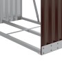 Leñero de acero galvanizado marrón 80x45x190 cm de , Bolsas y soportes de leña - Ref: Foro24-364570, Precio: 61,72 €