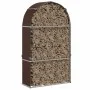 Leñero de acero galvanizado marrón 120x45x210 cm de , Bolsas y soportes de leña - Ref: Foro24-364572, Precio: 64,49 €, Descue...