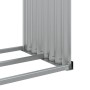 Leñero de acero galvanizado marrón 120x45x210 cm de , Bolsas y soportes de leña - Ref: Foro24-364572, Precio: 63,65 €