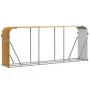 Light brown galvanized steel log holder 234x45x100 cm by , Firewood bags and holders - Ref: Foro24-364585, Price: 60,94 €, Di...