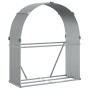 Leñero de acero galvanizado gris claro 120x45x140 cm de , Bolsas y soportes de leña - Ref: Foro24-364551, Precio: 51,86 €, De...
