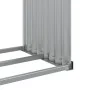 Leñero de acero galvanizado gris claro 120x45x140 cm de , Bolsas y soportes de leña - Ref: Foro24-364551, Precio: 51,13 €, De...