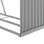 Leñero de acero galvanizado gris claro 120x45x140 cm de , Bolsas y soportes de leña - Ref: Foro24-364551, Precio: 51,13 €, De...