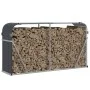 Leñero de acero galvanizado gris antracita 180x45x100 cm de , Bolsas y soportes de leña - Ref: Foro24-364564, Precio: 55,25 €...