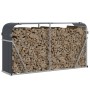 Leñero de acero galvanizado gris antracita 180x45x100 cm de , Bolsas y soportes de leña - Ref: Foro24-364564, Precio: 56,23 €...