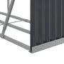 Leñero de acero galvanizado gris antracita 180x45x100 cm de , Bolsas y soportes de leña - Ref: Foro24-364564, Precio: 55,25 €...