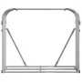 Hellgrauer Brennholzständer aus verzinktem Stahl, 120 x 45 x 100 cm von , Brennholztaschen und -halter - Ref: Foro24-364553, ...
