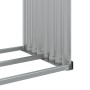 Hellgrauer Brennholzständer aus verzinktem Stahl, 120 x 45 x 100 cm von , Brennholztaschen und -halter - Ref: Foro24-364553, ...