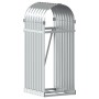 Leñero de acero galvanizado plateado 40x45x100 cm