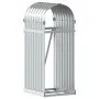Silver galvanized steel log holder 40x45x100 cm by , Firewood bags and holders - Ref: Foro24-364587, Price: 42,00 €, Discount: %