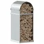 Silver galvanized steel log holder 40x45x100 cm by , Firewood bags and holders - Ref: Foro24-364587, Price: 42,00 €, Discount: %
