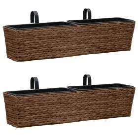 Planter set 2 pieces brown water hyacinth by vidaXL, Pots and planters - Ref: Foro24-45581, Price: 103,12 €, Discount: %