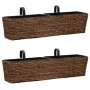 Planter set 2 pieces brown water hyacinth by vidaXL, Pots and planters - Ref: Foro24-45581, Price: 103,12 €, Discount: %
