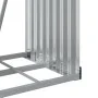 Silver galvanized steel log holder 40x45x100 cm by , Firewood bags and holders - Ref: Foro24-364587, Price: 42,00 €, Discount: %