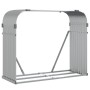 Holzhalter aus silber verzinktem Stahl, 120 x 45 x 100 cm von , Brennholztaschen und -halter - Ref: Foro24-364593, Preis: 47,...