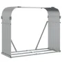 Holzhalter aus silber verzinktem Stahl, 120 x 45 x 100 cm von , Brennholztaschen und -halter - Ref: Foro24-364593, Preis: 47,...