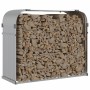 Holzhalter aus silber verzinktem Stahl, 120 x 45 x 100 cm von , Brennholztaschen und -halter - Ref: Foro24-364593, Preis: 47,...
