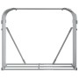 Holzhalter aus silber verzinktem Stahl, 120 x 45 x 100 cm von , Brennholztaschen und -halter - Ref: Foro24-364593, Preis: 47,...