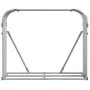 Holzhalter aus silber verzinktem Stahl, 120 x 45 x 100 cm von , Brennholztaschen und -halter - Ref: Foro24-364593, Preis: 47,...