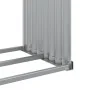Leñero de acero galvanizado plateado 120x45x100 cm de , Bolsas y soportes de leña - Ref: Foro24-364593, Precio: 47,26 €, Desc...