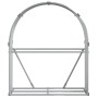 Leñero de acero galvanizado plateado 120x45x140 cm de , Bolsas y soportes de leña - Ref: Foro24-364591, Precio: 54,09 €