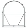 Silver galvanized steel log holder 120x45x140 cm by , Firewood bags and holders - Ref: Foro24-364591, Price: 53,47 €, Discoun...