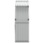 Leñero de acero galvanizado plateado 120x45x140 cm de , Bolsas y soportes de leña - Ref: Foro24-364591, Precio: 54,09 €