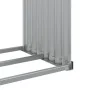 Silver galvanized steel log holder 120x45x140 cm by , Firewood bags and holders - Ref: Foro24-364591, Price: 53,47 €, Discoun...