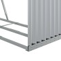 Holzhalter aus silber verzinktem Stahl, 120 x 45 x 140 cm von , Brennholztaschen und -halter - Ref: Foro24-364591, Preis: 54,...