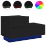 Mesita de noche con luces LED negro 70x36x40,5 cm de , Mesitas de noche - Ref: Foro24-836778, Precio: 73,80 €, Descuento: %