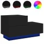 Mesita de noche con luces LED negro 70x36x40,5 cm de , Mesitas de noche - Ref: Foro24-836778, Precio: 72,12 €, Descuento: %