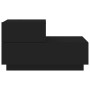 Mesita de noche con luces LED negro 70x36x40,5 cm de , Mesitas de noche - Ref: Foro24-836778, Precio: 73,80 €, Descuento: %