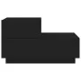 Mesita de noche con luces LED negro 70x36x40,5 cm de , Mesitas de noche - Ref: Foro24-836778, Precio: 72,12 €, Descuento: %