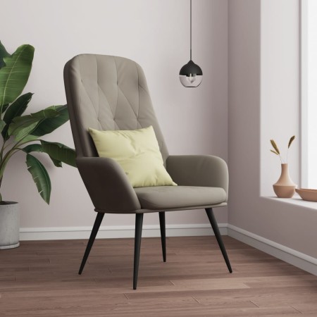 Light Gray Velvet Relaxation Armchair by , Armchairs - Ref: Foro24-341194, Price: 89,44 €, Discount: %