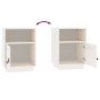 Nachttisch aus massivem weißem Kiefernholz, 40 x 34 x 55 cm von vidaXL, Nachttische - Ref: Foro24-818317, Preis: 41,68 €, Rab...