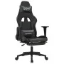 Silla gaming de masaje y reposapiés cuero sintético negro gris de , Sillones para videojuegos - Ref: Foro24-345461, Precio: 1...