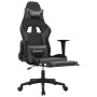 Gaming-Stuhl mit Massage und Fußstütze aus schwarzgrauem Kunstleder von , Gaming-Stühle - Ref: Foro24-345461, Preis: 135,16 €...