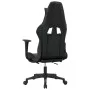 Silla gaming de masaje y reposapiés cuero sintético negro gris de , Sillones para videojuegos - Ref: Foro24-345461, Precio: 1...