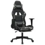 Gaming-Stuhl mit Massage-Fußstütze aus schwarzem Camouflage-Kunstleder von , Gaming-Stühle - Ref: Foro24-345468, Preis: 125,5...