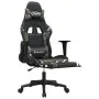 Gaming-Stuhl mit Massage-Fußstütze aus schwarzem Camouflage-Kunstleder von , Gaming-Stühle - Ref: Foro24-345468, Preis: 125,5...
