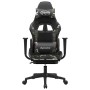 Gaming-Stuhl mit Massage-Fußstütze aus schwarzem Camouflage-Kunstleder von , Gaming-Stühle - Ref: Foro24-345468, Preis: 126,8...