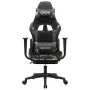 Silla gaming masaje reposapiés cuero sintético negro camuflaje de , Sillones para videojuegos - Ref: Foro24-345468, Precio: 1...